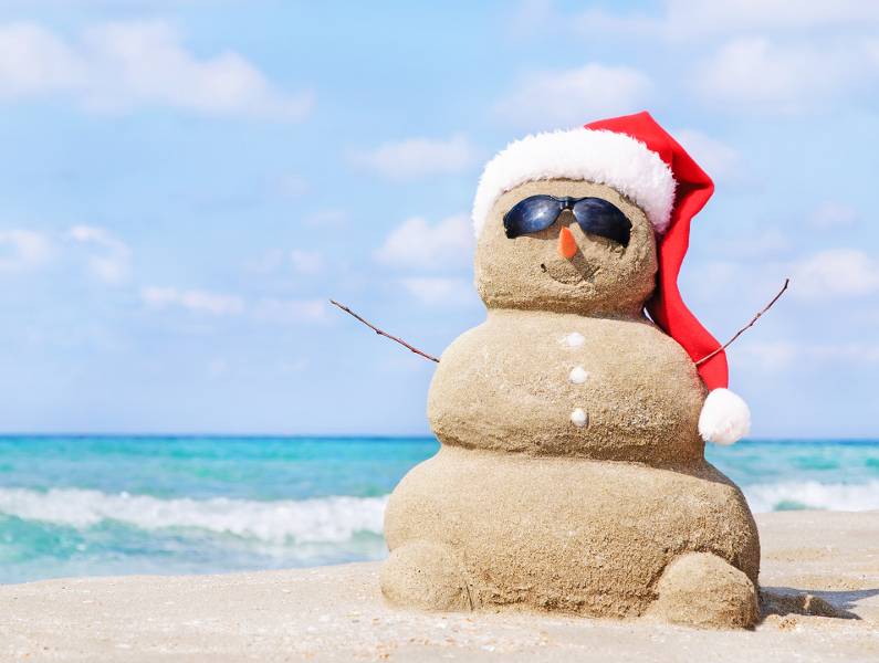 Sandweihnachtsmann in Australien