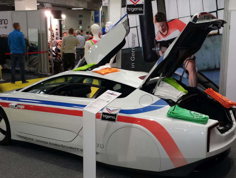 Der XL1 an unserem Messestand