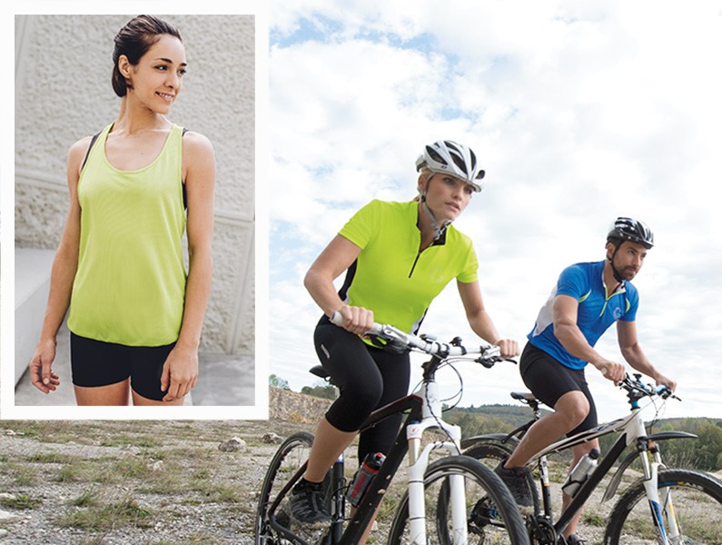 Sportkleidung aus Polyester & Polyamid
