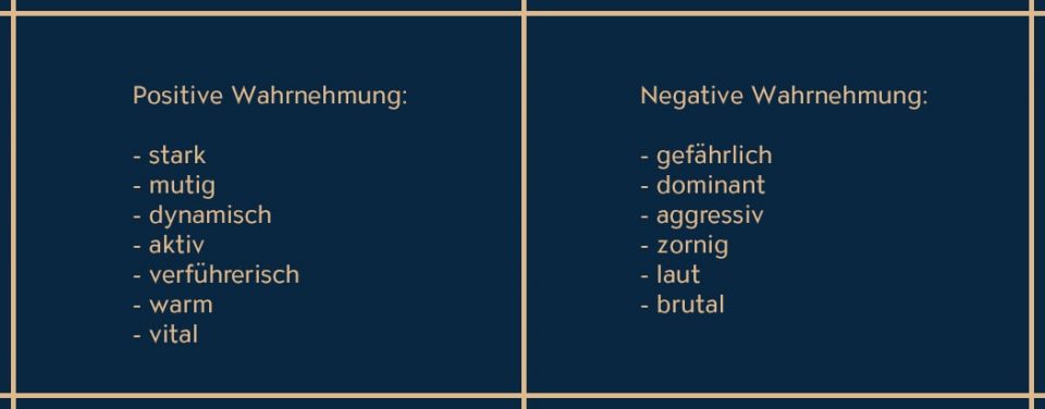 Die Eigenschaften der Farbe Rot