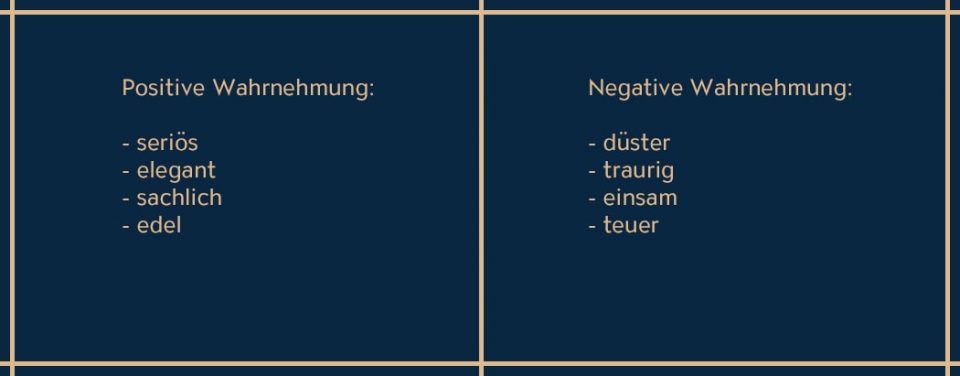 Die Eigenschaften von Schwarz