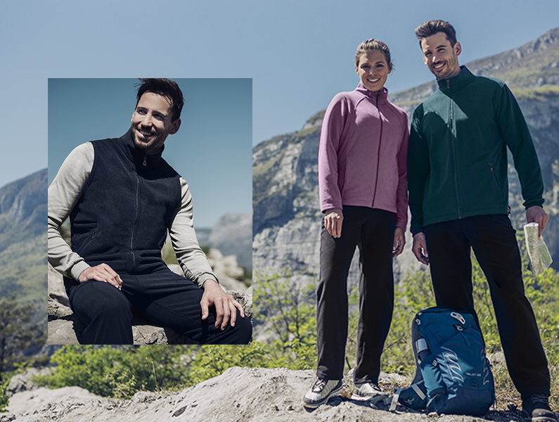 Wanderbekleidung aus Fleece