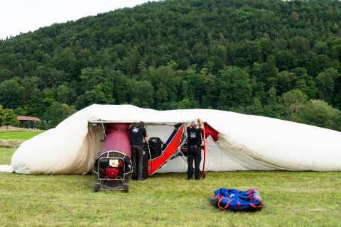 Luftschiff, TRIGEMA Luftschiff, Luftschiff Charly, Heißluft-Luftschiff, Blieb, TRIGEMA Heißluft-Luftschiff, Luftschiff fahren