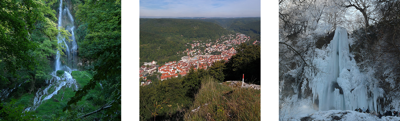 Schwäbische Alb, auf der Schwäbischen Alb, Sehenswürdigkeiten der Schwäbischen Alb, TRIGEMA auf der Schwäbischen Alb, Burg Hohenzollern, Blautopf, Biosphärengebiet Schwäbische Alb, Bad Urach, Kracher Wasserfall, Bärenhöhle, Nebelhöhle