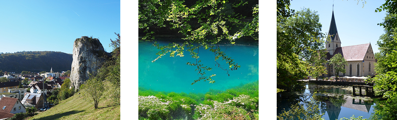 Schwäbische Alb, auf der Schwäbischen Alb, Sehenswürdigkeiten der Schwäbischen Alb, TRIGEMA auf der Schwäbischen Alb, Burg Hohenzollern, Blautopf, Biosphärengebiet Schwäbische Alb, Bad Urach, Kracher Wasserfall, Bärenhöhle, Nebelhöhle