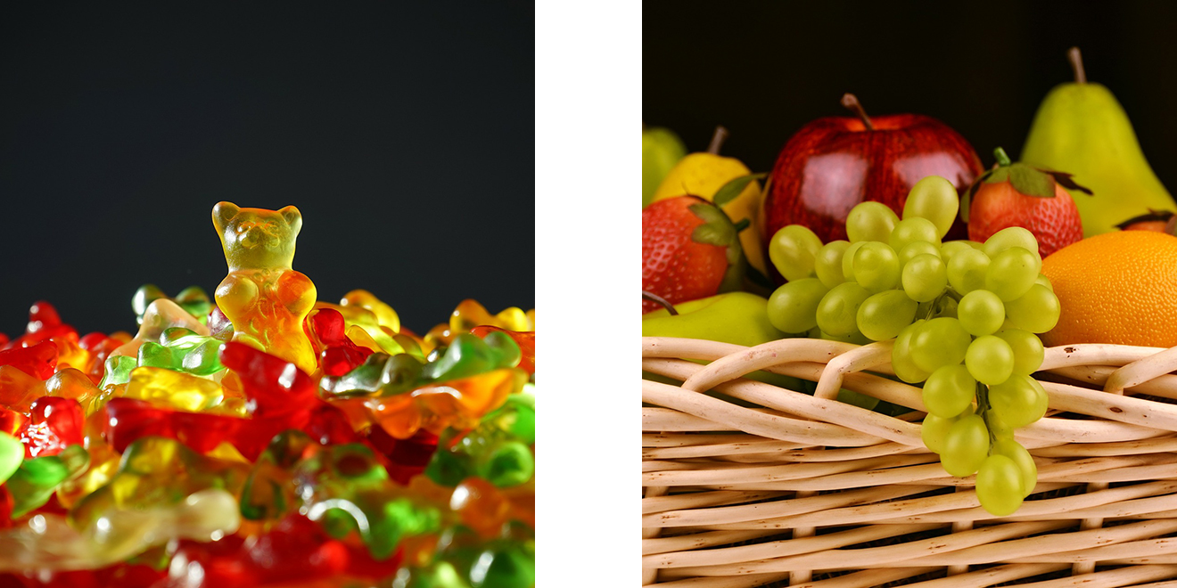 Ernährung, gesund, Büro, Alltag, Ernährung im Büro, Ausgewogen essen, Mittagstief, Konzentration, Power, Superfood, Obst, Gemüse, Trinken