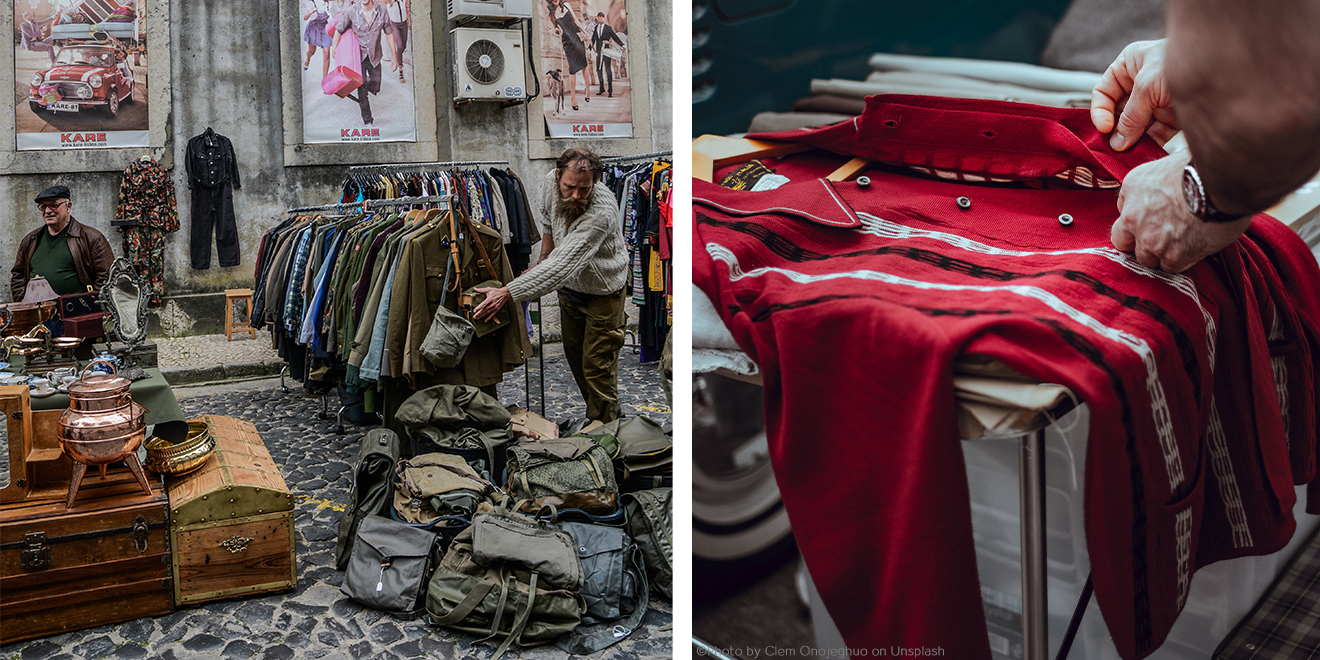 Verkaufen/Spenden von Kleidungsstücke auf dem Flohmarkt