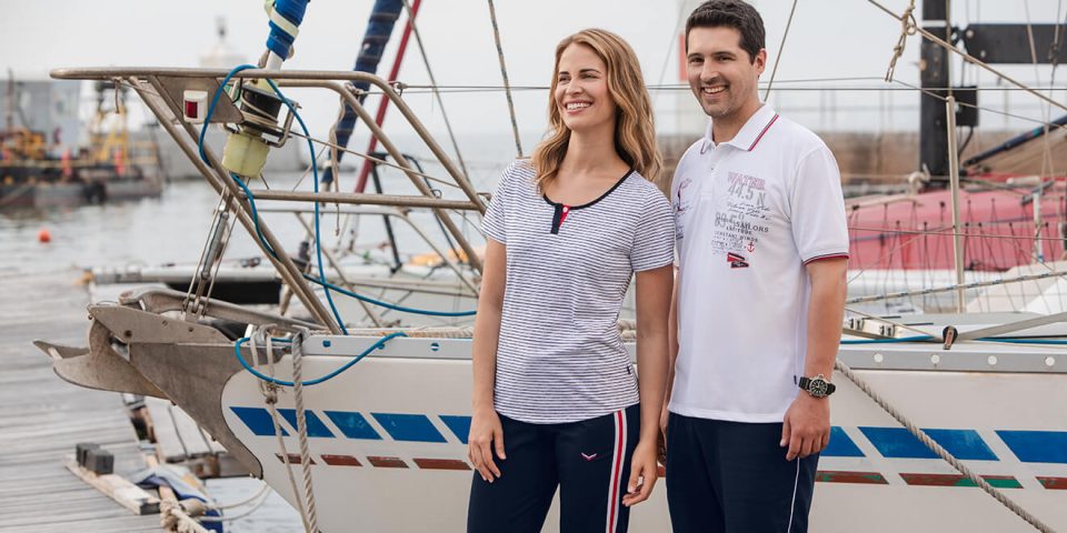 Maritime Damen und Herren Mode.