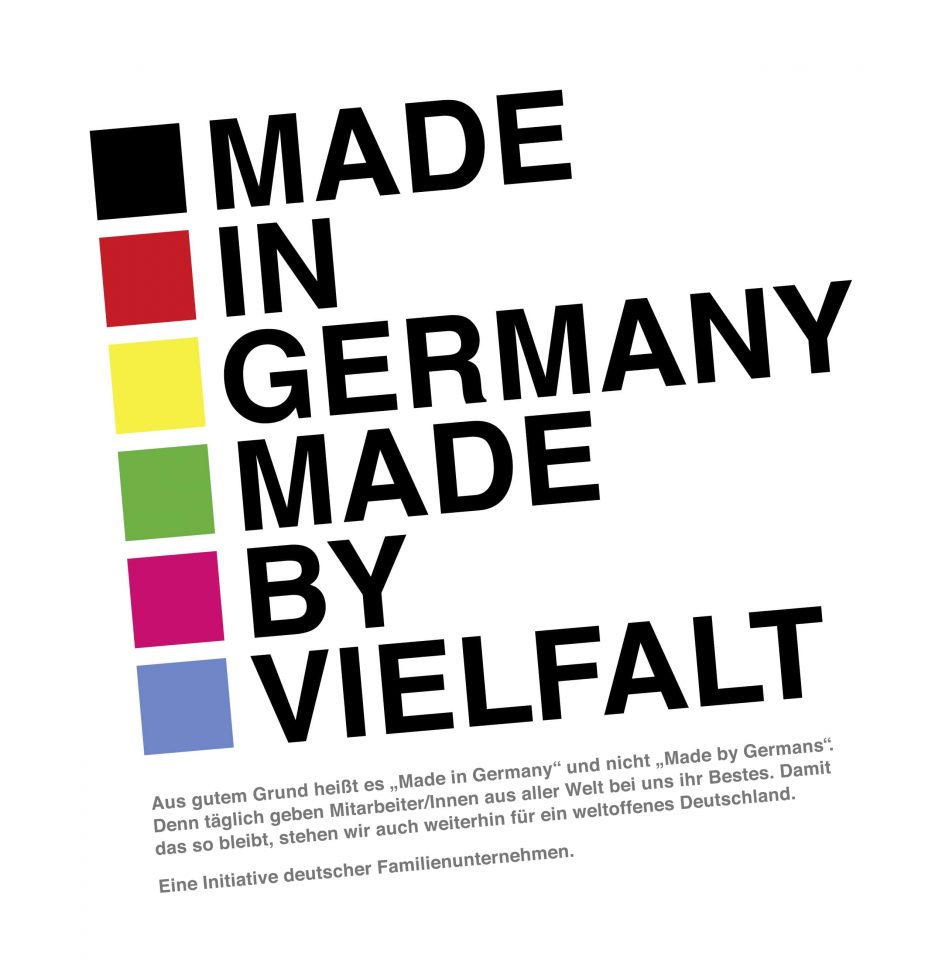 Anzeige "Made by Vielfalt" an der 50 deutsche Familienunternehmen teilnahmen.